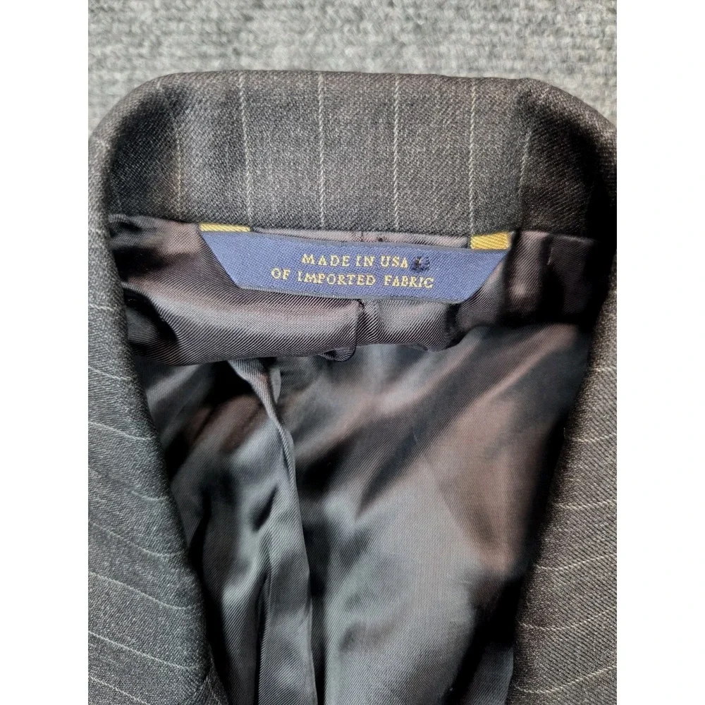 Brooks Brothers 1818 Madison Blazer Mens 44R Gray Pinstripes Wool Sports Jacket